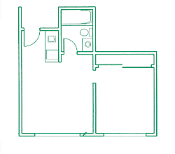 One bedroom layout