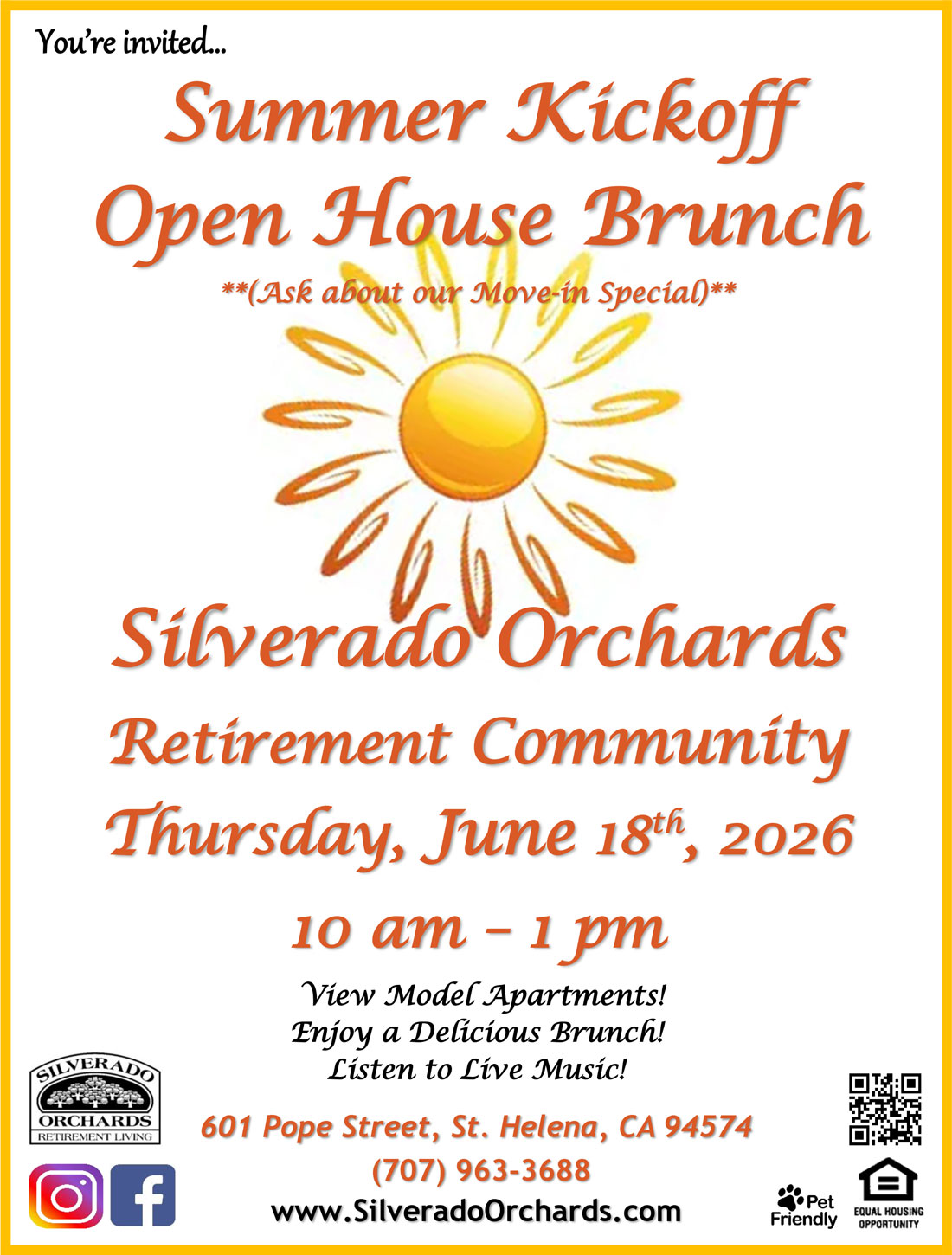 Open House Brunch June 18, 2026